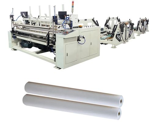 Embossed Wood Pulp Toilet Paper Production Line PLC Controlled With 0.5-0.8 Mpa Air Supply
