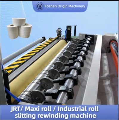 Линия JRT Industrial Roll Rewinding с линейными резчиками для мягких и абсорбирующих тканевых изделий